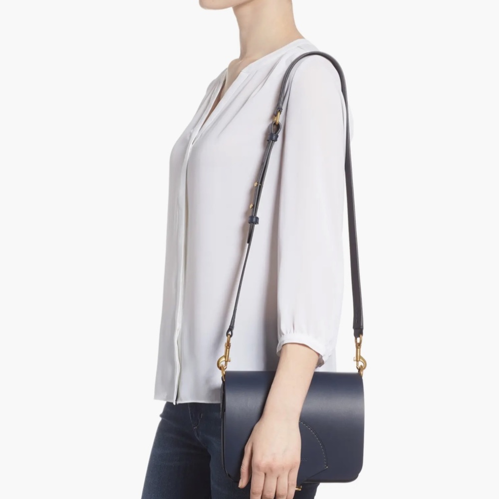 Authentic Burberry Large Square Leather Shoulder Bag